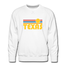 Premium Texas Sweatshirt - Retro Sun Premium Men's Texas Sweatshirt - white