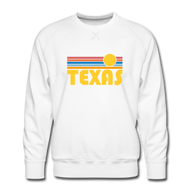 Premium Texas Sweatshirt - Retro Sun Premium Men's Texas Sweatshirt - white