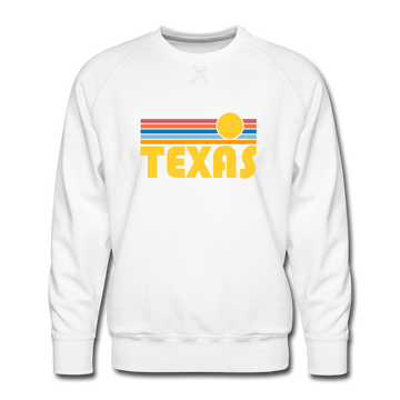 Premium Texas Sweatshirt - Retro Sun Premium Men's Texas Sweatshirt - white