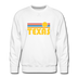Premium Texas Sweatshirt - Retro Sun Premium Men's Texas Sweatshirt - white