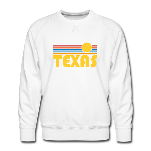 Premium Texas Sweatshirt - Retro Sun Premium Men's Texas Sweatshirt - white