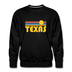 Premium Texas Sweatshirt - Retro Sun Premium Men's Texas Sweatshirt - black
