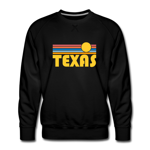 Premium Texas Sweatshirt - Retro Sun Premium Men's Texas Sweatshirt - black
