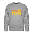 Premium Texas Sweatshirt - Retro Sun Premium Men's Texas Sweatshirt - heather grey