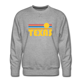 Premium Texas Sweatshirt - Retro Sun Premium Men's Texas Sweatshirt - heather grey