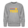 Premium Texas Sweatshirt - Retro Sun Premium Men's Texas Sweatshirt - heather grey