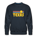 Premium Texas Sweatshirt - Retro Sun Premium Men's Texas Sweatshirt - navy