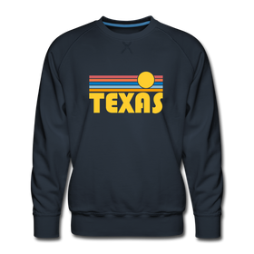 Premium Texas Sweatshirt - Retro Sun Premium Men's Texas Sweatshirt - navy