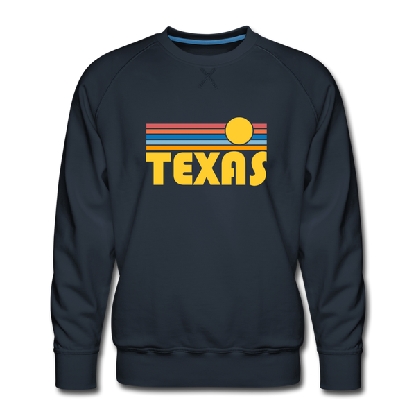 Premium Texas Sweatshirt - Retro Sun Premium Men's Texas Sweatshirt - navy