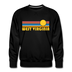 Premium West Virginia Sweatshirt - Retro Sun Premium Men's West Virginia Sweatshirt - black
