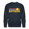 Premium West Virginia Sweatshirt - Retro Sun Premium Men's West Virginia Sweatshirt - navy