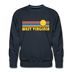 Premium West Virginia Sweatshirt - Retro Sun Premium Men's West Virginia Sweatshirt - navy