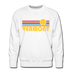 Premium Vermont Sweatshirt - Retro Sun Premium Men's Vermont Sweatshirt - white