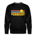 Premium Vermont Sweatshirt - Retro Sun Premium Men's Vermont Sweatshirt - black