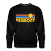 Premium Vermont Sweatshirt - Retro Sun Premium Men's Vermont Sweatshirt - black