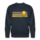 Premium Washington Sweatshirt - Retro Sun Premium Men's Washington Sweatshirt - navy