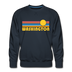 Premium Washington Sweatshirt - Retro Sun Premium Men's Washington Sweatshirt - navy