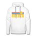 Premium Alaska Hoodie - Retro Sun Premium Men's Alaska Sweatshirt / Hoodie - white