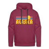 Premium Alaska Hoodie - Retro Sun Premium Men's Alaska Sweatshirt / Hoodie - burgundy