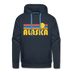 Premium Alaska Hoodie - Retro Sun Premium Men's Alaska Sweatshirt / Hoodie - navy