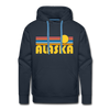 Premium Alaska Hoodie - Retro Sun Premium Men's Alaska Sweatshirt / Hoodie - navy