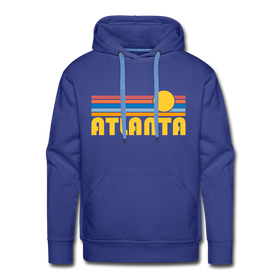 Premium Atlanta, Georgia Hoodie - Retro Sun Premium Men's Atlanta Sweatshirt / Hoodie - royalblue
