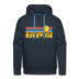 Premium Asheville, North Carolina Hoodie - Retro Sun Premium Men's Asheville Sweatshirt / Hoodie - navy