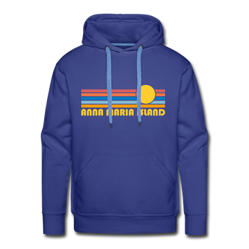 Premium Anna Maria Island, Florida Hoodie - Retro Sun Premium Men's Anna Maria Island Sweatshirt / Hoodie - royalblue