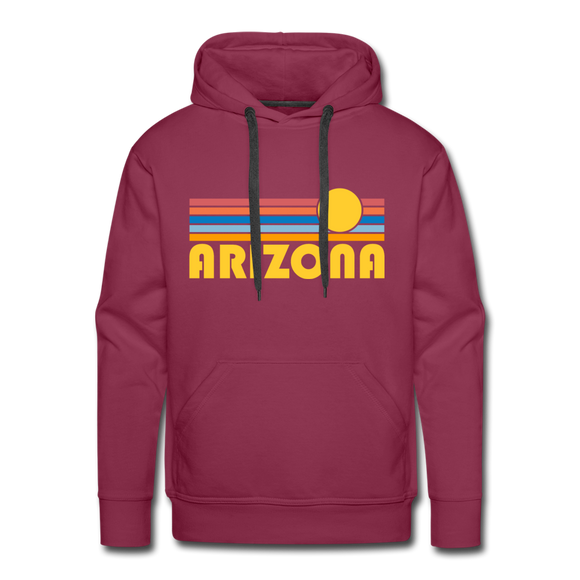 Premium Arizona Hoodie - Retro Sun Premium Men's Arizona Sweatshirt / Hoodie - burgundy