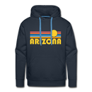 Premium Arizona Hoodie - Retro Sun Premium Men's Arizona Sweatshirt / Hoodie - navy