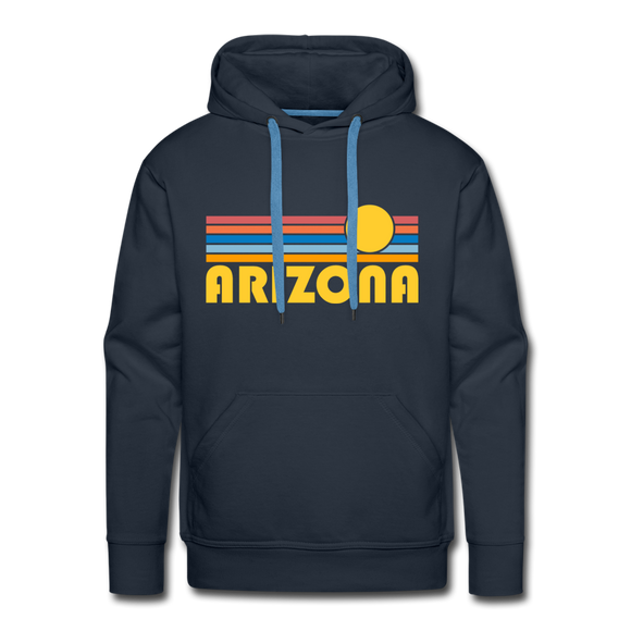 Premium Arizona Hoodie - Retro Sun Premium Men's Arizona Sweatshirt / Hoodie - navy