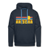 Premium Arizona Hoodie - Retro Sun Premium Men's Arizona Sweatshirt / Hoodie - navy