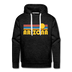 Premium Arizona Hoodie - Retro Sun Premium Men's Arizona Sweatshirt / Hoodie - charcoal grey