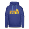 Premium Austin, Texas Hoodie - Retro Sun Premium Men's Austin Sweatshirt / Hoodie - royalblue