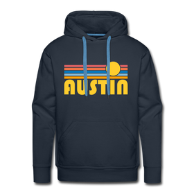 Premium Austin, Texas Hoodie - Retro Sun Premium Men's Austin Sweatshirt / Hoodie