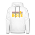 Premium Boise, Idaho Hoodie - Retro Sun Premium Men's Boise Sweatshirt / Hoodie - white