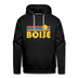 Premium Boise, Idaho Hoodie - Retro Sun Premium Men's Boise Sweatshirt / Hoodie - black