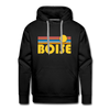 Premium Boise, Idaho Hoodie - Retro Sun Premium Men's Boise Sweatshirt / Hoodie