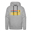Premium Boise, Idaho Hoodie - Retro Sun Premium Men's Boise Sweatshirt / Hoodie - heather grey