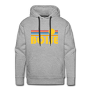 Premium Boise, Idaho Hoodie - Retro Sun Premium Men's Boise Sweatshirt / Hoodie - heather grey