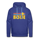 Premium Boise, Idaho Hoodie - Retro Sun Premium Men's Boise Sweatshirt / Hoodie - royalblue
