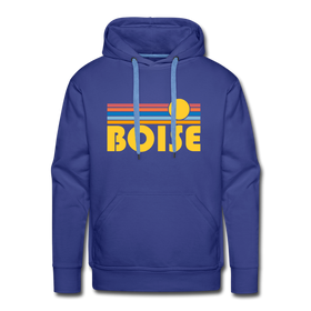 Premium Boise, Idaho Hoodie - Retro Sun Premium Men's Boise Sweatshirt / Hoodie - royalblue