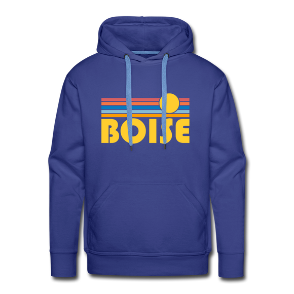 Premium Boise, Idaho Hoodie - Retro Sun Premium Men's Boise Sweatshirt / Hoodie - royalblue