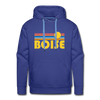 Premium Boise, Idaho Hoodie - Retro Sun Premium Men's Boise Sweatshirt / Hoodie - royalblue