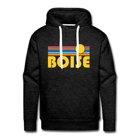 Premium Boise, Idaho Hoodie - Retro Sun Premium Men's Boise Sweatshirt / Hoodie