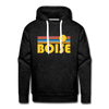 Premium Boise, Idaho Hoodie - Retro Sun Premium Men's Boise Sweatshirt / Hoodie