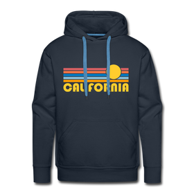 Premium California Hoodie - Retro Sun Premium Men's California Sweatshirt / Hoodie - navy