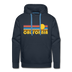 Premium California Hoodie - Retro Sun Premium Men's California Sweatshirt / Hoodie - navy