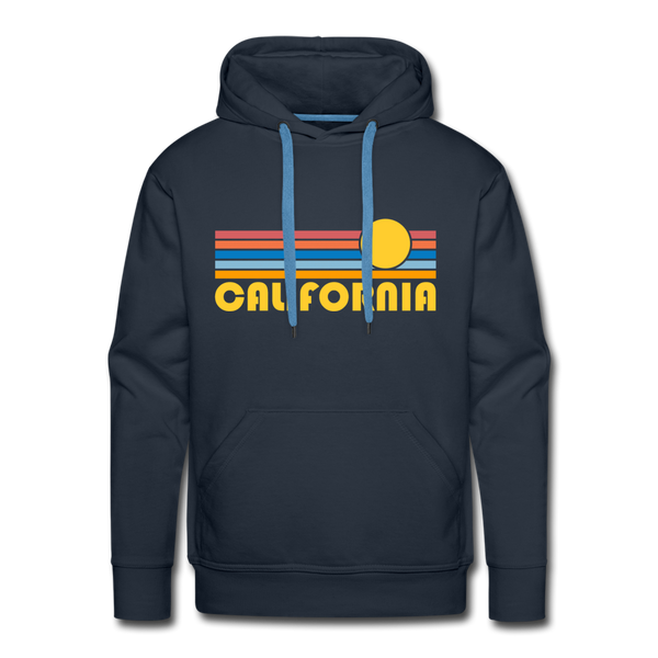 Premium California Hoodie - Retro Sun Premium Men's California Sweatshirt / Hoodie - navy