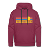 Premium Breckenridge, Colorado Hoodie - Retro Sun Premium Men's Breckenridge Sweatshirt / Hoodie - burgundy